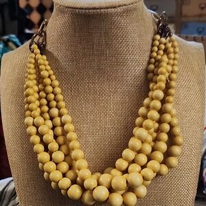 Elegant Yellow Beaded Necklace